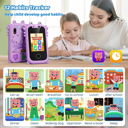 Kids Smart Phone Educational Toy - MP3 Player with Dual Camera, Touchscreen & 512MB Card for Learning & Fun