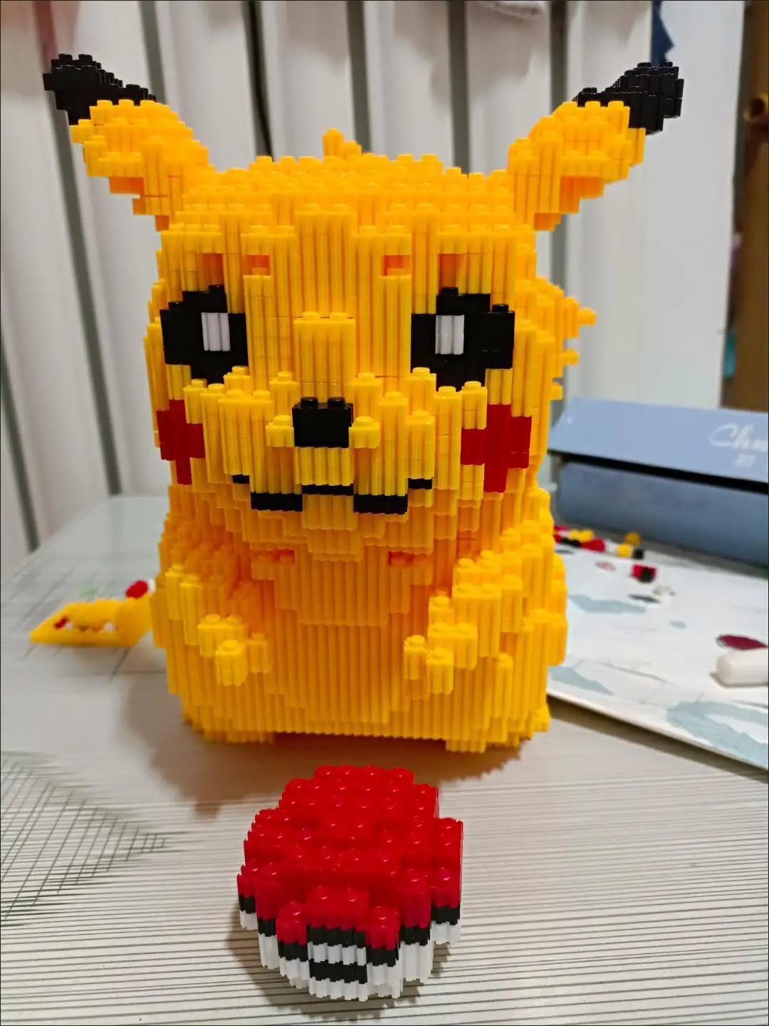 5210PCS Anime Pokemon Pikachu Diamond Micro Building Blocks - Mini Bricks Model, Challenging Decompression Toy Gift