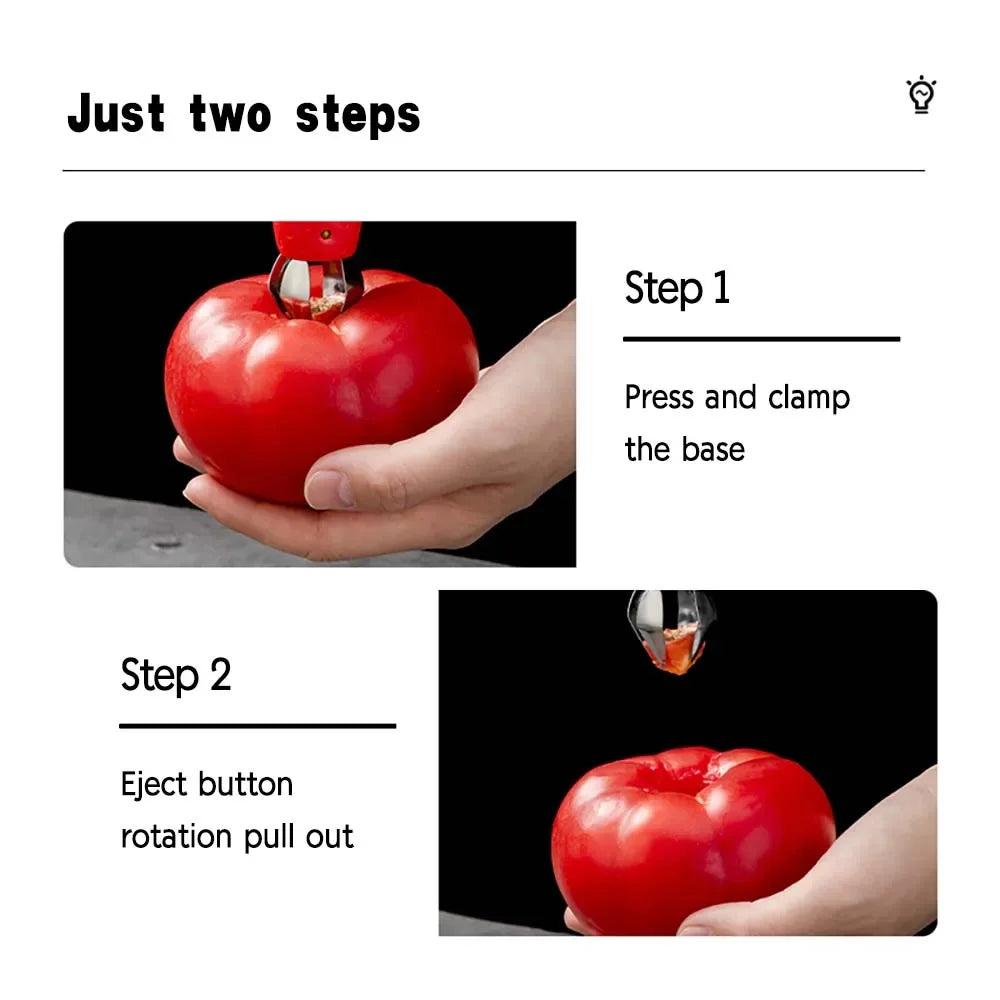 Efficient Strawberry Huller and Pineapple Cutter - Multi-Functional Tomato Stalk Remover and Fruit Knife, Ideal Strawberry Leaf Cleaner for Kitchen Use