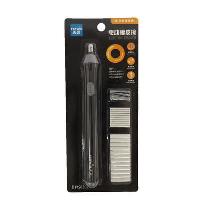Electric Eraser Kit – Thick & Thin Replaceable Rubber Tips, Low Crumb Precision Erasing Korean School Supplies