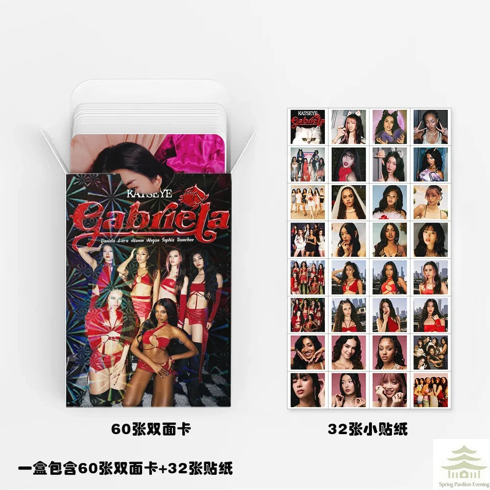 92Pcs Lomo Cards & Stickers Set - HD Aesthetic Photo Collectible Cards Gift for Fans
