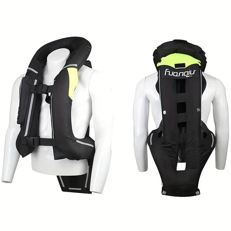 Motorcycle Airbag Vest for Men – Reflective Life Jacket, Protective Moto Vest for Motocross, S-3XL Size
