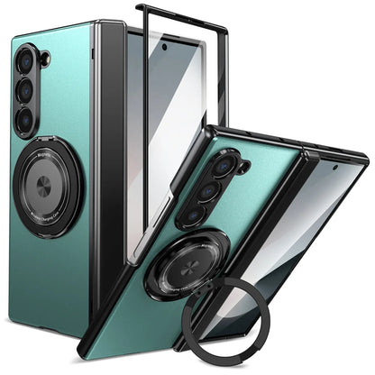 360° Rotating Magnetic Ring Case for Samsung Galaxy Z Fold 6/5/4/3 5G – Hinge Protection Phone Cover with Holder