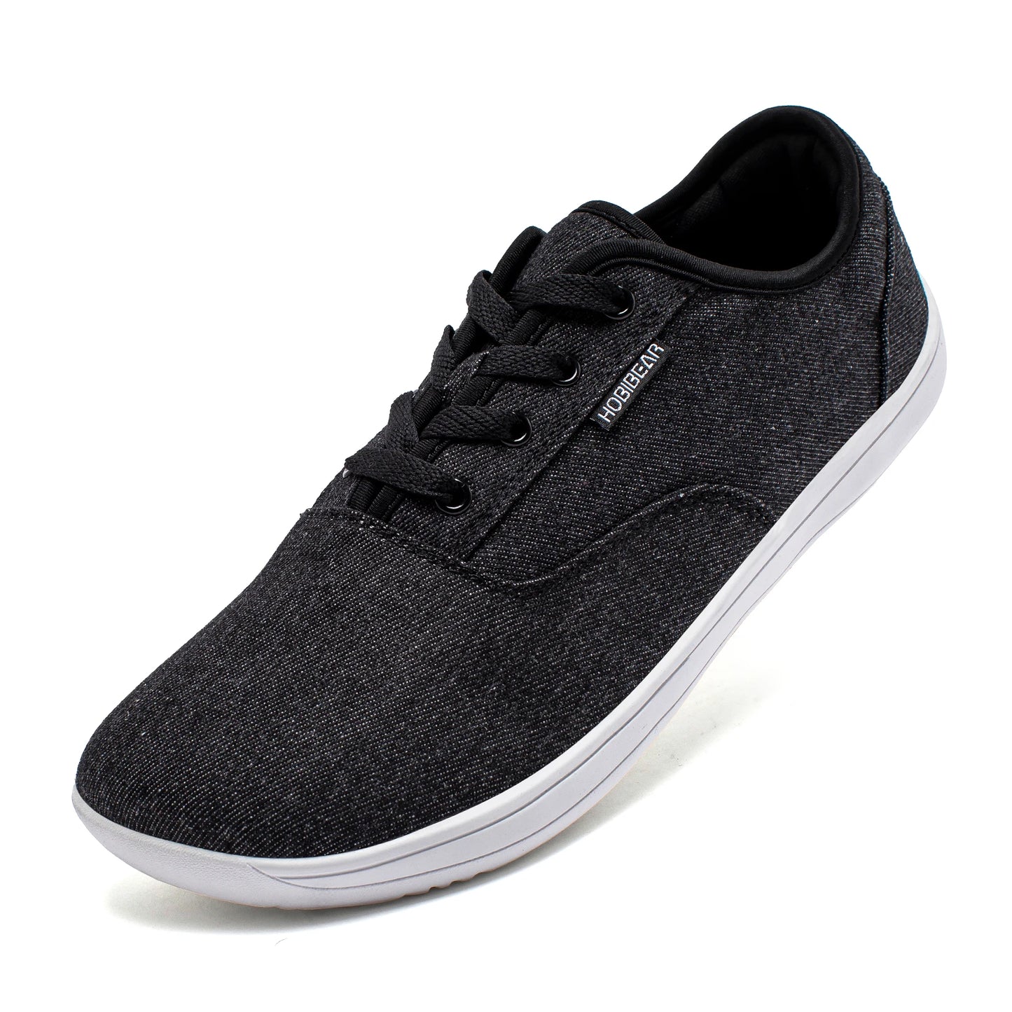 HOBIBEAR Men’s Barefoot Canvas Shoes – Minimalist Zero Drop Sneakers with Wide Fit