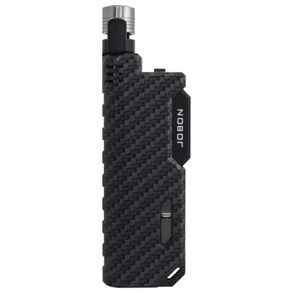 JOBON Outdoor Camping Blue Flame Lighter — Retractable Lever Ignition with Visual Window, Windproof Gadget for Men