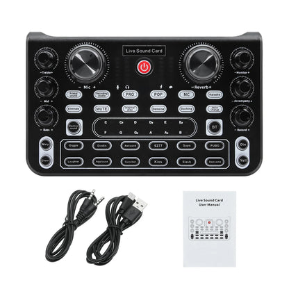 X60 Professional Sound Card Mixer - English Version Audio Interface for Karaoke, KTV Singing, Broadcasting & Studio Recording