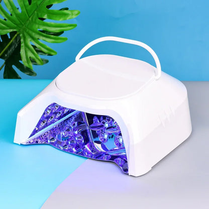 Advanced Mirror-Finish Dual Light Nail Lamp – 86W Rechargeable Portable LED UV Nail Machine