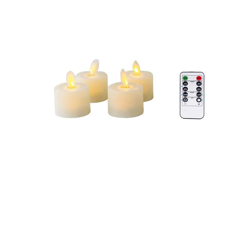 Flameless LED Candles with Moving Wick - 4 or 6 Set with Remote Control for Weddings, Christmas, Church - Realistic Electronic Candle