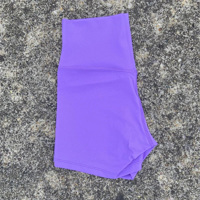 Women’s High Waist Fitness Shorts – Sexy Solid Color Yoga & Cycling Athletic Shorts Squat Proof Workout Training Activewear