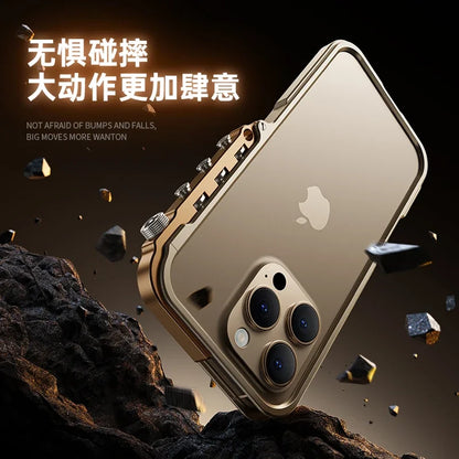 Aluminum Metal Frame iPhone Bumper Case - Luxury Alloy Protective Cover with Easy Disassembly