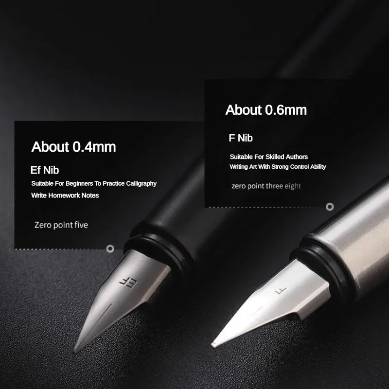 Jinhao 35 Fountain Pen — All-Steel Luxury EF/F Nib for Calligraphy, Writing, Office & School Supplies