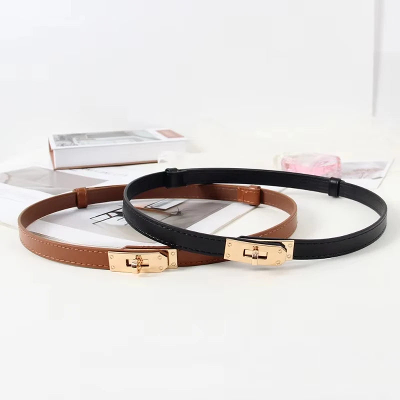 2025 Women’s Adjustable Thin Belt — Style Slim Waist Strap with Fashion Buckle for Dresses & Coats