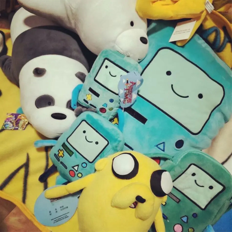 Cartoon Finn & Jake Plush Crossbody Bag – Coin Purse & Phone Bag, Anime BMO Stuffed Toy Gift for Kids & Fans