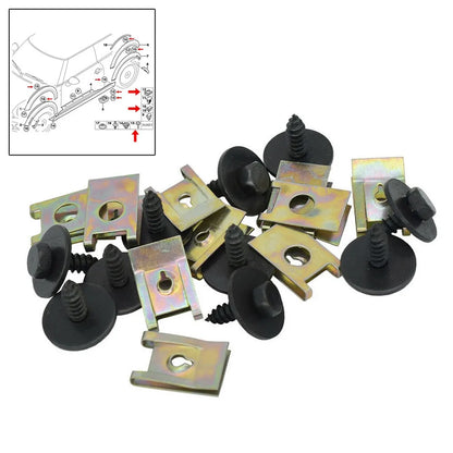 BMW Undertray Screw Clips - 20PCS Hex Head Tapping Bolt Fasteners for Splash Guard Repair
