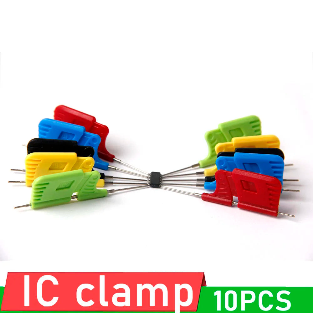 10PCS Universal IC Test Clip Set - SOP SOIC TSOP MSOP SSOP SMD Programmer & Logic Analyzer Adapter