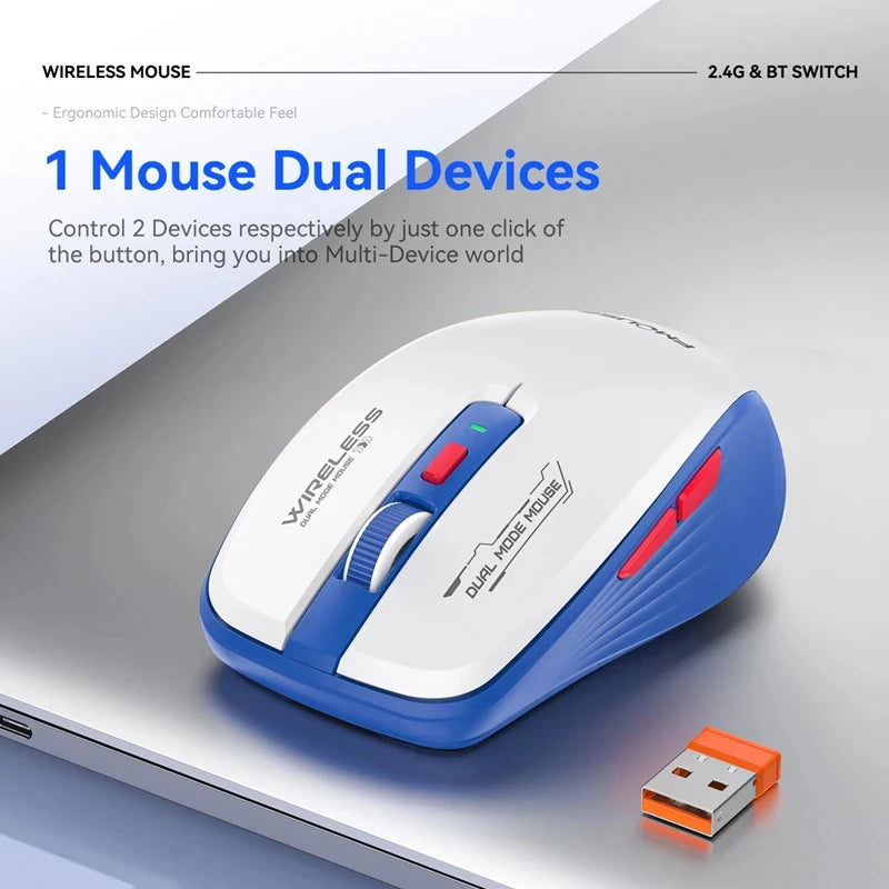 Xiaomi M303L Wireless Bluetooth Mouse – 2.4G Dual Mode 1600 DPI Silent Portable Mouse for PC, Tablet, Notebook, Android & iOS
