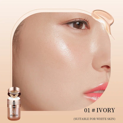 Air Cushion BB Cream with Butterfly Powder Puff – Moisturizing, Whitening, Oil-Control, Waterproof Foundation & Concealer Makeup