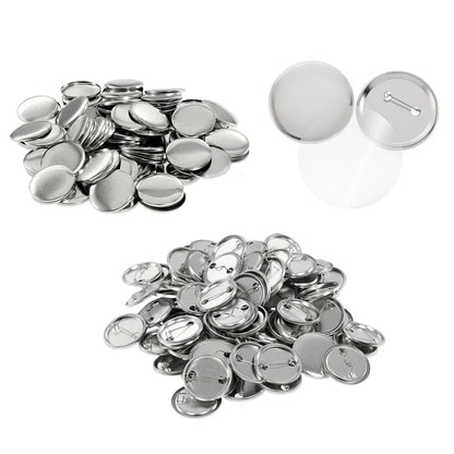 100 Set Blank Badge Button Maker Supplies Kit – DIY Pin Button Parts for 25mm–58mm Pin Badge Press Machine Accessories