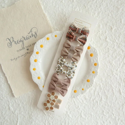 10Pcs Kids Hair Accessories Set - Cute Bow Hair Clips and Barrettes for Baby Girls