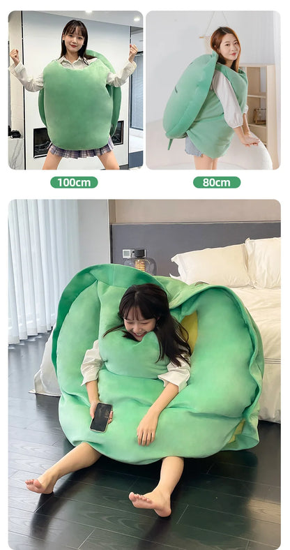 Extra Large Wearable Turtle Shell Plush – Funny Soft Sea Turtle Toy, Pillow & Dress-Up Costume for Kids and Adults