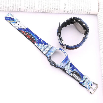 All-in-One Rubber Strap Case for G-Shock GA2100, GA2110, DW5600, 5610, GA-110 & BA-110 – High Quality Replacement Band & Bezel