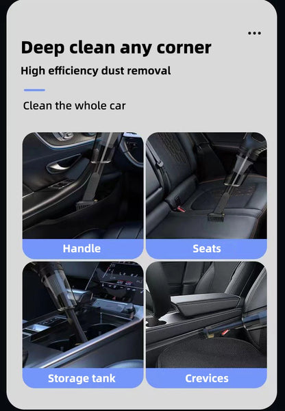 Car Multipurpose Handheld Vacuum Cleaner – Powerful Suction, Rechargeable Wireless Cleaner for Car & Home Dual Use