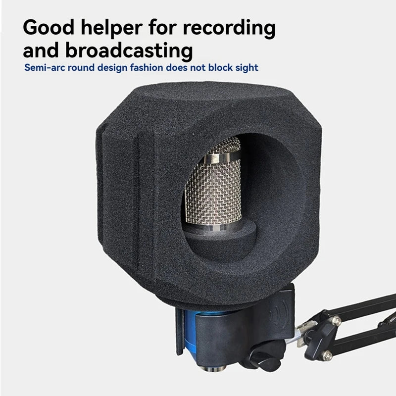 C5 Microphone Windshield — Acoustic Filter Sponge for Professional Condenser Mic Studio Soundproofing