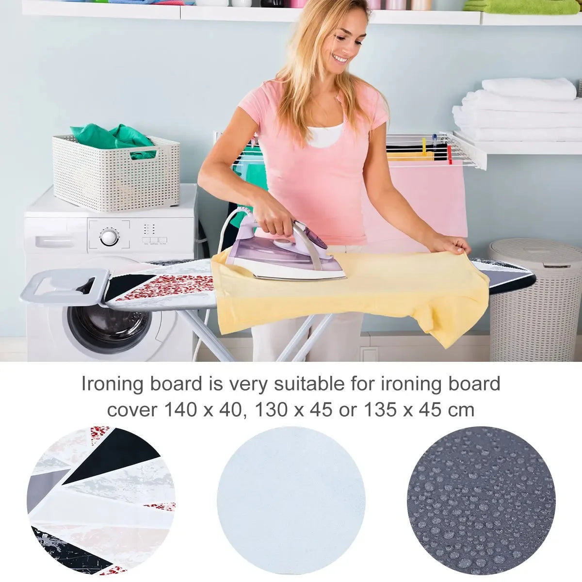 Heat Resistant Ironing Board Cover Replacement – Thick Padded Heavy Duty Easy Fit Protector