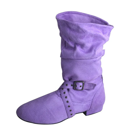 Wedopus Women’s Customized Heel Western Dance Boots – Black Suede Cowboy Shoes for Urban Dancing