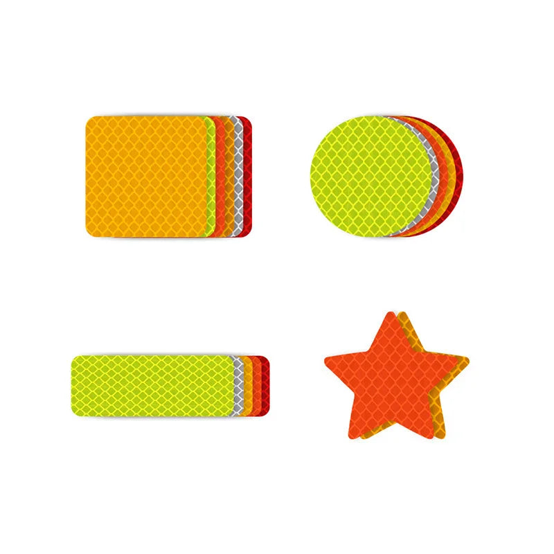 10Pcs Colorful Car Bumper Reflective Stickers - Secure Reflective Warning Strip Tape Decals - New Arrival Auto Styling Decal