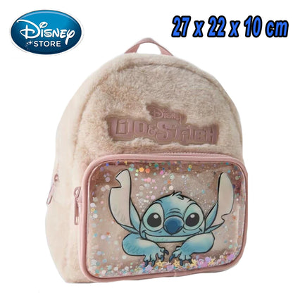 Disney Blue Stitch Plush Backpack – Large-Capacity Cartoon Bag for Kids & Kindergarten Gift