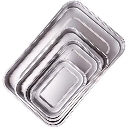 Stainless Steel Dental Instrument Tray with Lid – Medical Sterilization & Disinfection Container for Surgical Tools