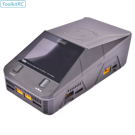 ToolkitRC Q6AC Charger AC 400W/DC 1000W 4-Channel with 65W USB & 15W Wireless Charging for LiPo NiMH PB Batteries