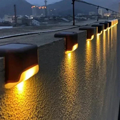Solar LED Outdoor Garden Lights - Waterproof Step Deck Lamps for Stairs Patio Pathway & Landscape Decor