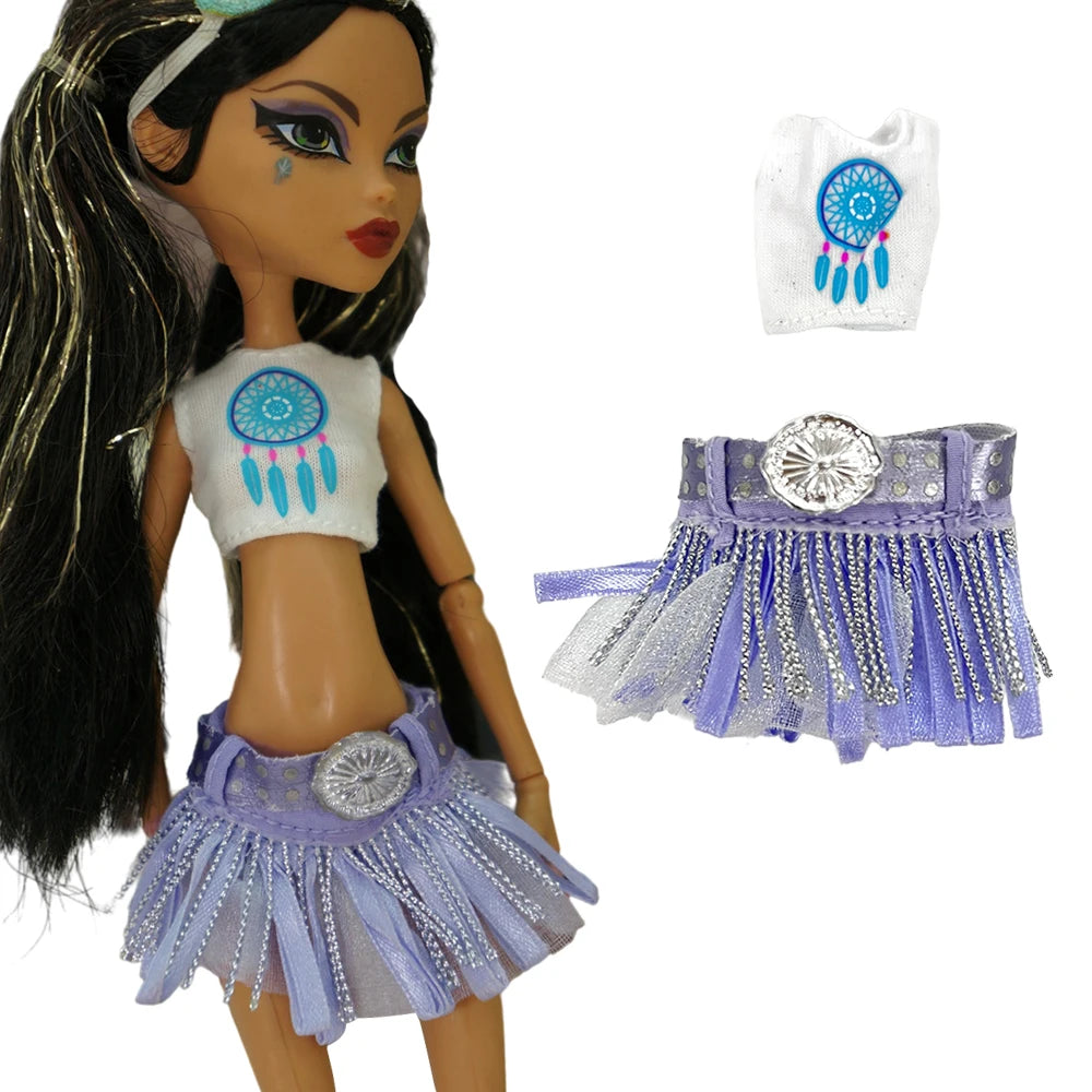 11-Inch Doll Clothes for 1/6 Dolls – Casual Dress & Fashion Outfits for 27 CM Girls' Dolls, DIY Toy Clothing