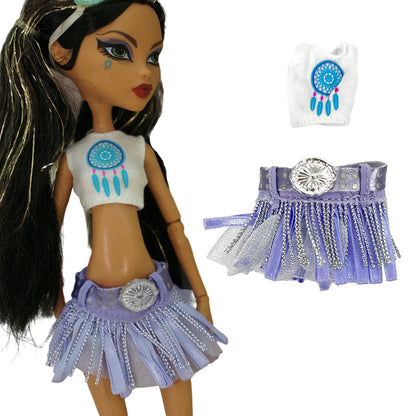 11-Inch Doll Clothes for 1/6 Dolls – Casual Dress & Fashion Outfits for 27 CM Girls' Dolls, DIY Toy Clothing