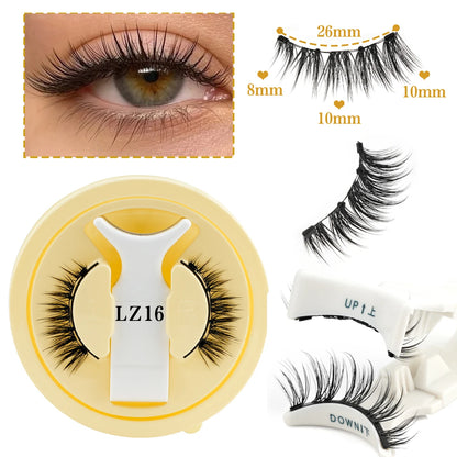 Handmade 3D Magnetic Mink Eyelashes – 1/2 Pairs Reusable False Lashes with Tweezers for Natural Long Look Makeup