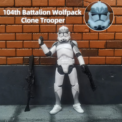 Star Wars 3.75" Clone Trooper Action Figure — 1/18 501st & 187th Legion REX ARF P1/P2 Toy Model