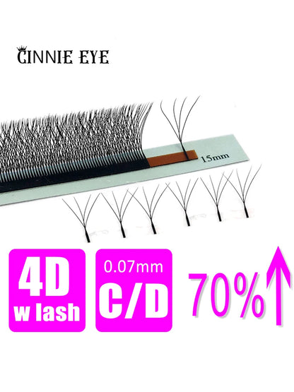 4D-5D W Eyelash Extension – Fluffy Volume Mink & Faux Mink Premade Fans, Dolly Hybrid 3D Lashes