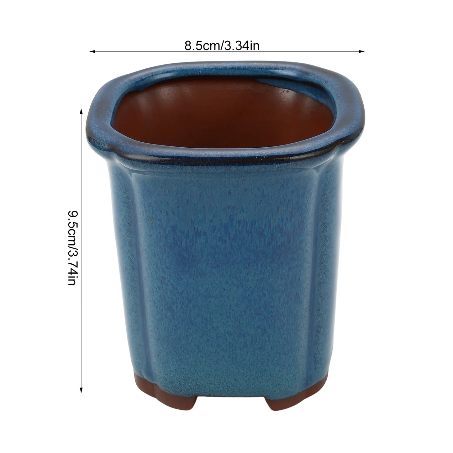 Ceramic Round Plant Pot - Succulent & Orchid Planter with Drainage Holes for Indoor & Outdoor Decor