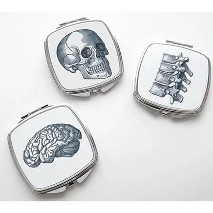Gothic Anatomical Heart Skull Compact Mirror - Halloween Medical Student, Doctor & Graduation Gift for Her