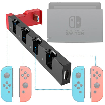 New Color 4-in-1 Charger Dock for Nintendo Switch OLED — Joy-Con Controller Charging Station Holder