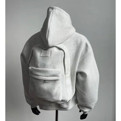 Y2K 3D Backpack Hoodie – Retro Punk Loose Streetwear Jacket for Men