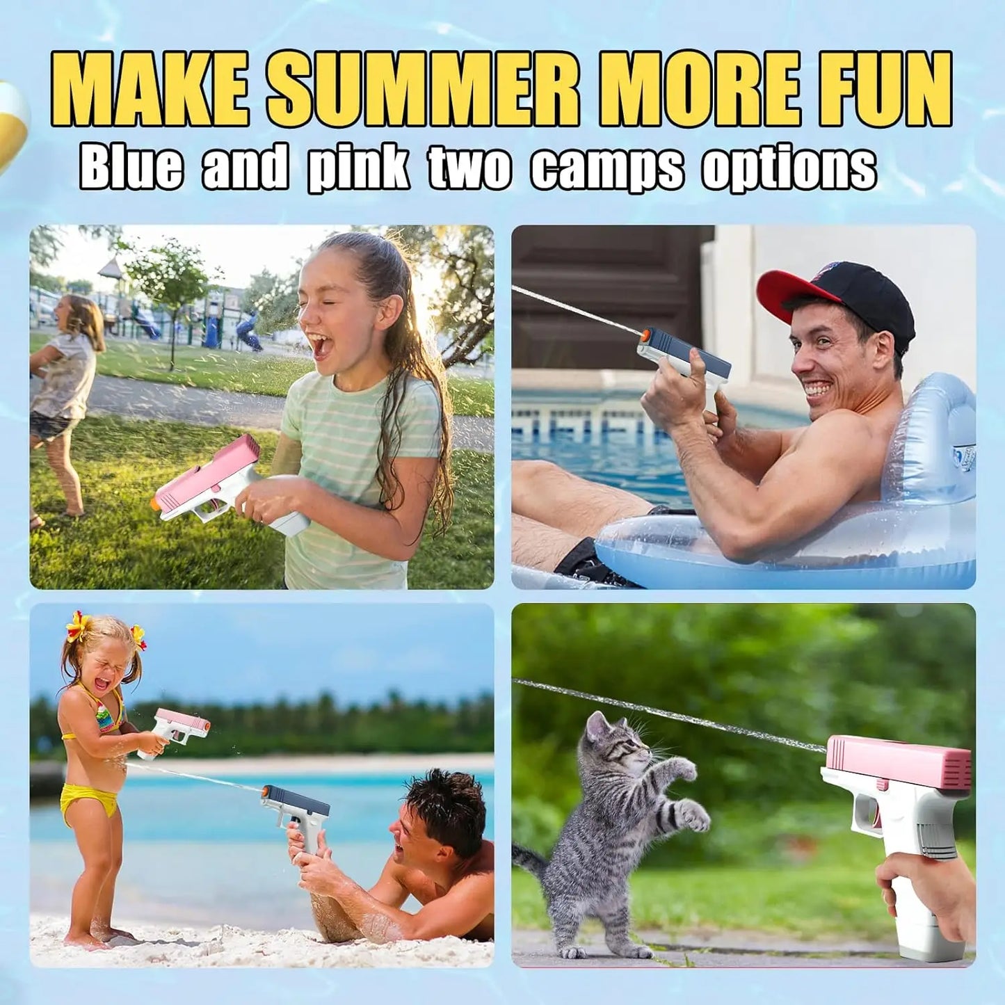 High-Pressure Non-Electric Summer Water Gun – Full Automatic Pistol for Kids, Boys, Girls & Adults