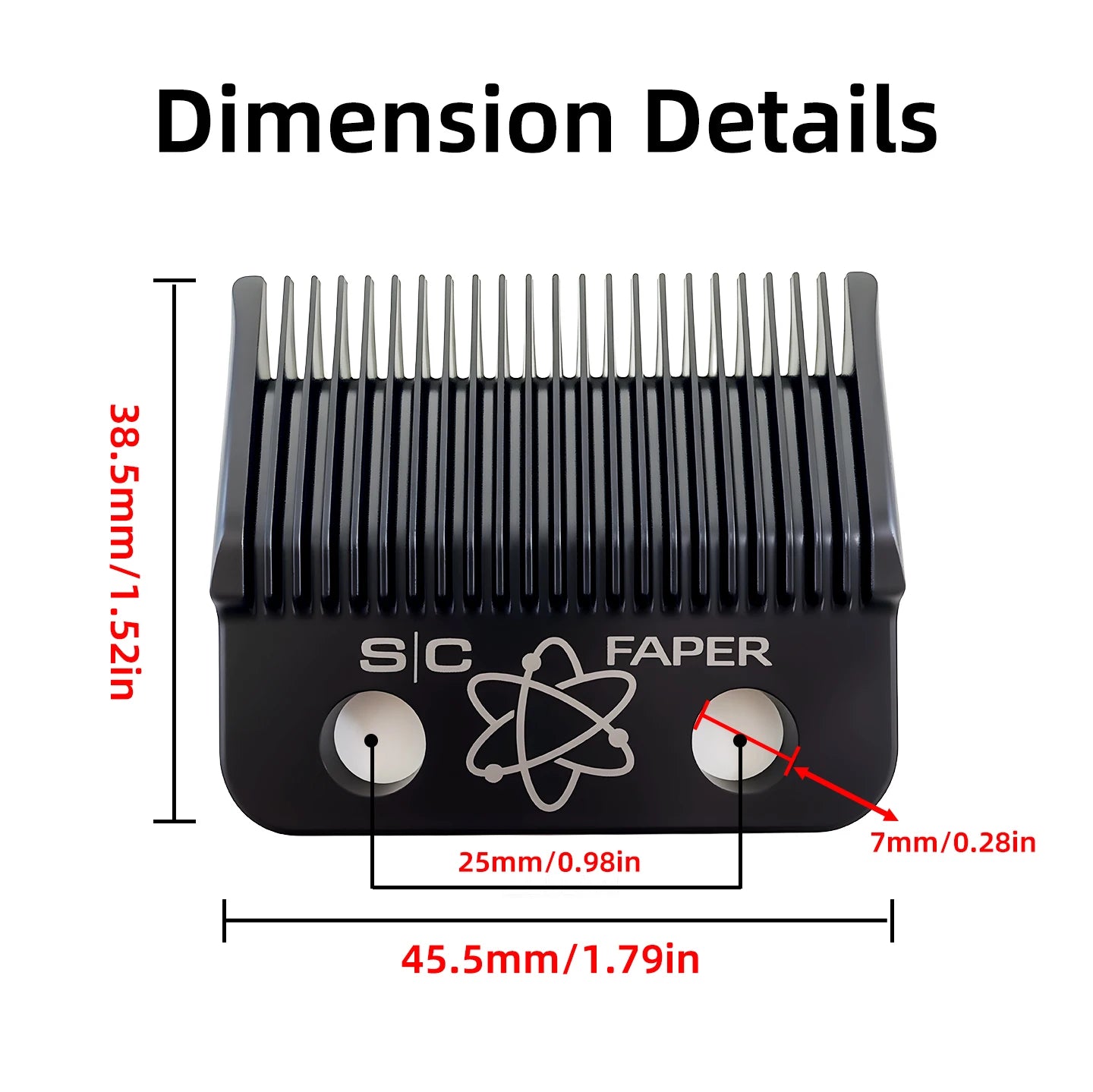 SC ECHO PHANTOM Professional Electric Hair Clipper – Crunch Blade Fade Trimmer for Men Barbershop Use (VGR 8148 Compatible)