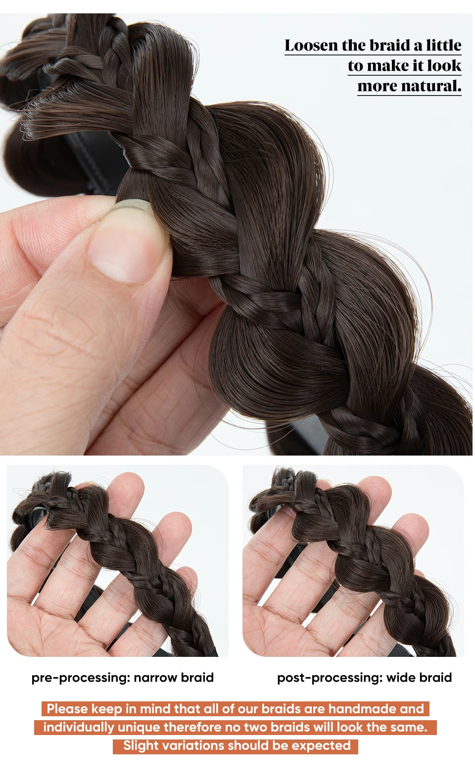 SARLA Synthetic Bohemian Braided Headband – Butterfly Plaited Hairpiece for Women