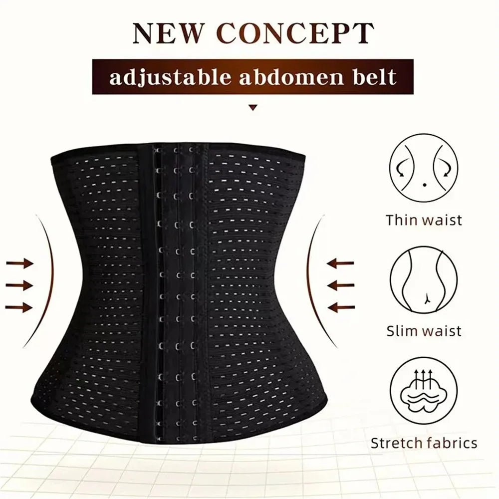 Women’s Tummy Control Shapewear - Black Belly Band and Postpartum Waist Shaper Corset