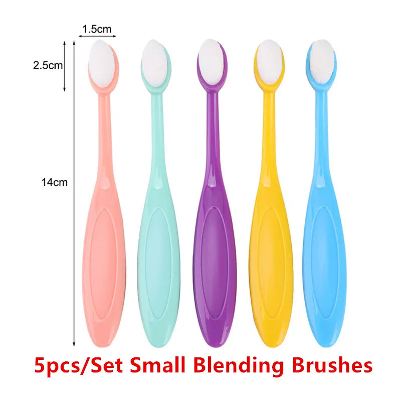 Soft Synthetic Blending Brush Set – Flat Ink Brushes with Caps for DIY Scrapbooking, Card Making & Craft Application Tools