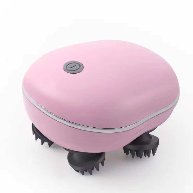 Electric Scalp Massager with Red Light Therapy – Antistress Body Massage Tool for Muscle Tension & Tiredness Relief