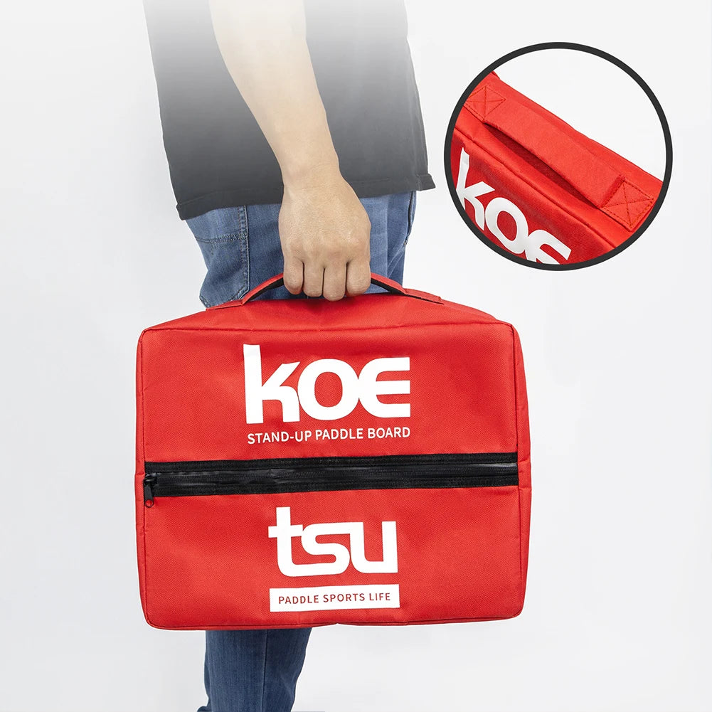 KOETSU Adjustable Paddle Board Storage Bag — Sealed Zipper Deck Cooler & Food Storage for SUP